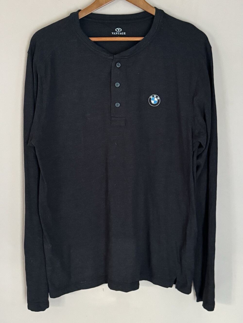 Vantage Black LONG SLEEVE SHIRT Large BMW Logo